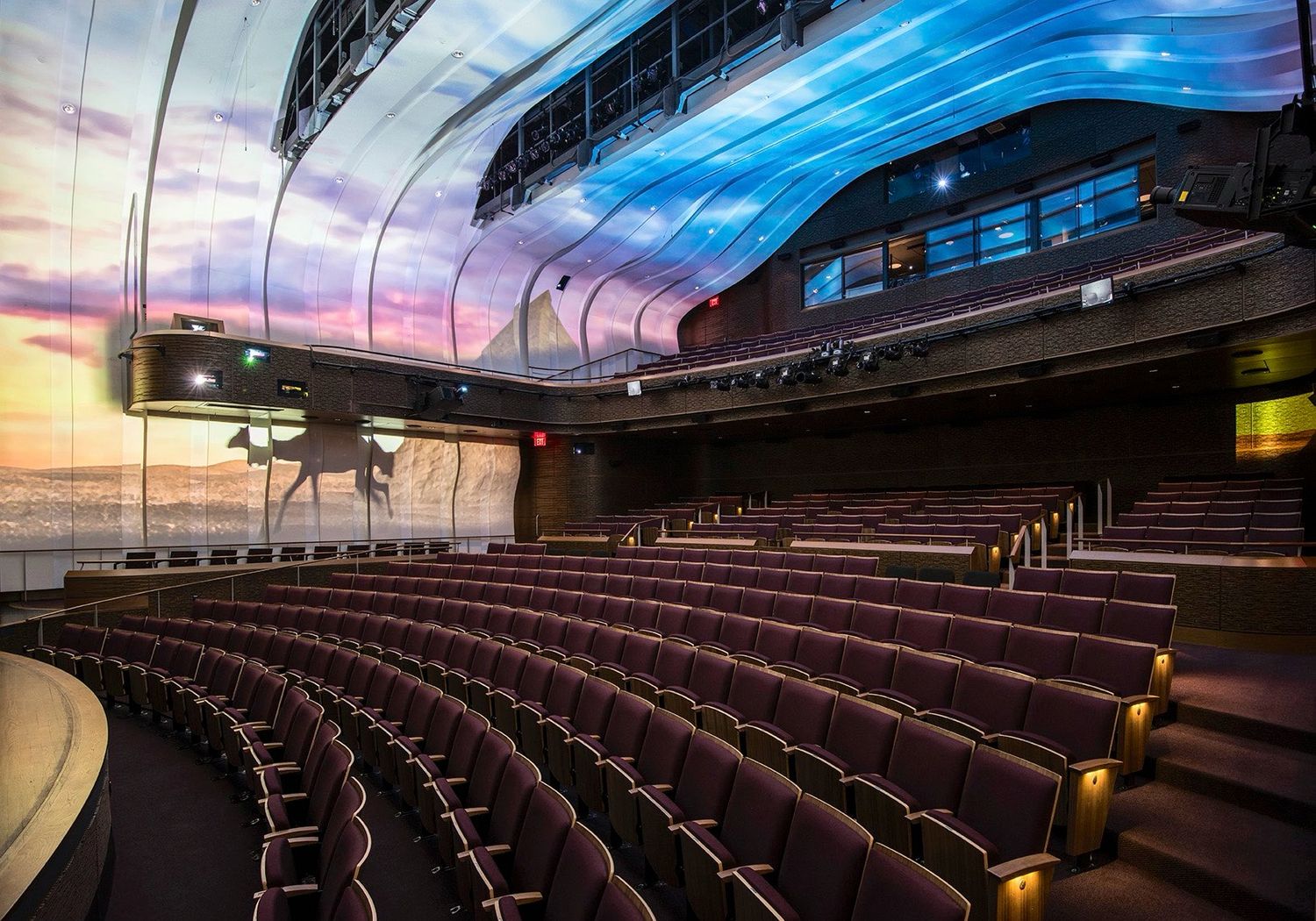 Museum of the Bible immersive theater with projection-mapped walls and ceiling